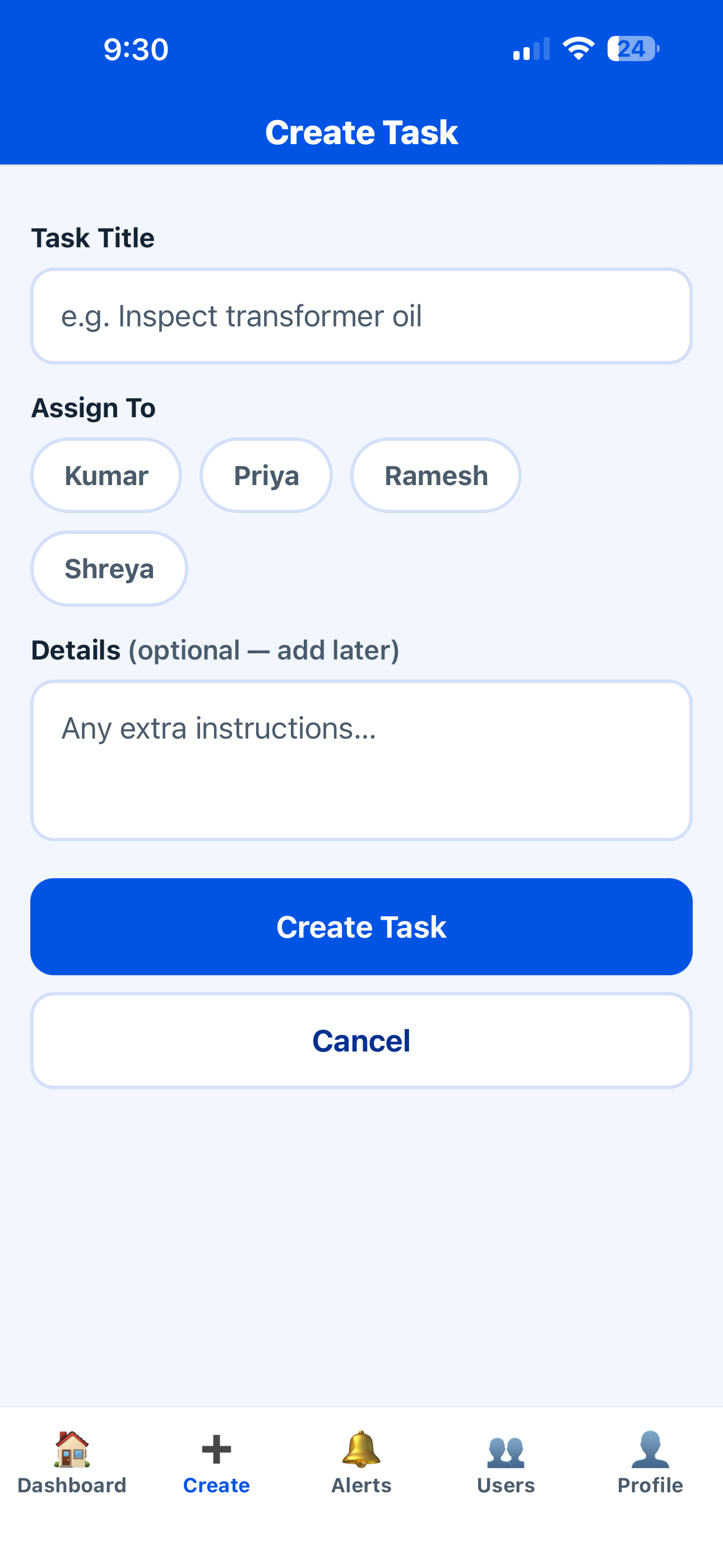 Create a task